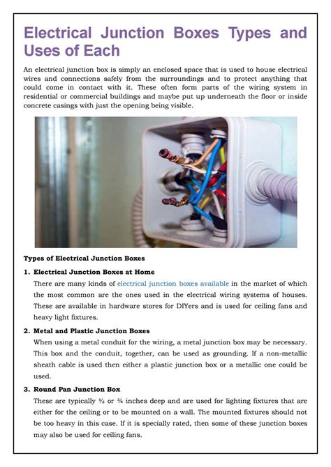 types of junction box|why are junction boxes used.